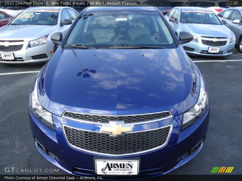 Blue Topaz Metallic / Jet Black/Medium Titanium 2012 Chevrolet Cruze LS