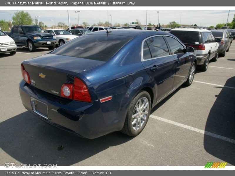 Imperial Blue Metallic / Titanium Gray 2008 Chevrolet Malibu Hybrid Sedan