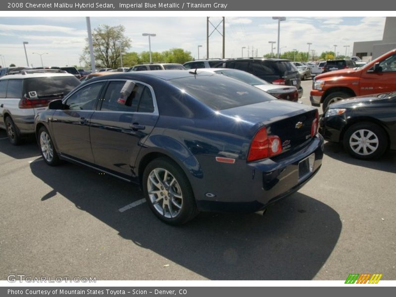 Imperial Blue Metallic / Titanium Gray 2008 Chevrolet Malibu Hybrid Sedan