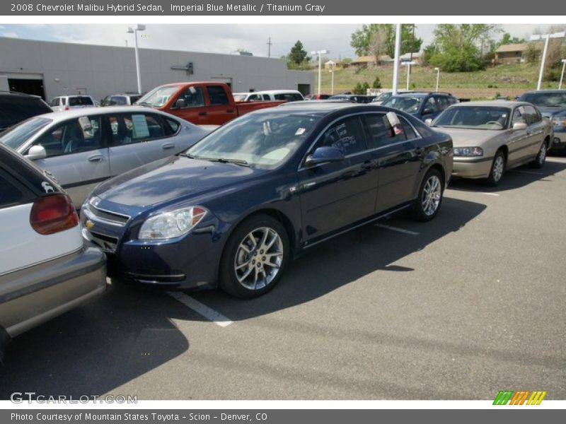 Imperial Blue Metallic / Titanium Gray 2008 Chevrolet Malibu Hybrid Sedan