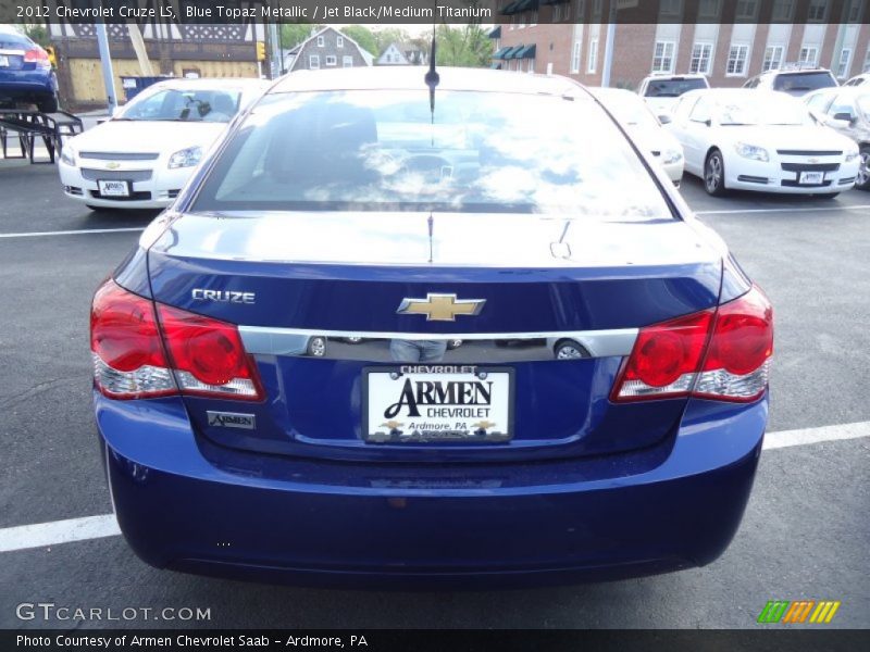 Blue Topaz Metallic / Jet Black/Medium Titanium 2012 Chevrolet Cruze LS