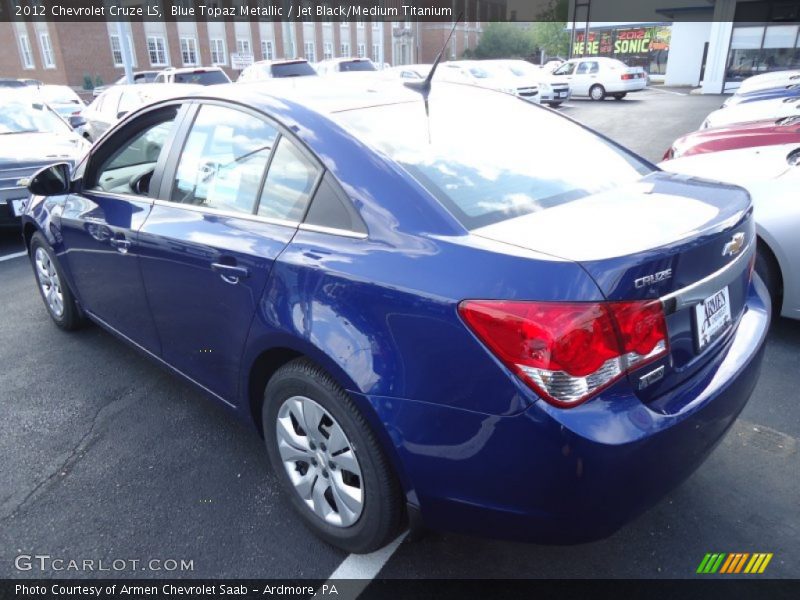 Blue Topaz Metallic / Jet Black/Medium Titanium 2012 Chevrolet Cruze LS
