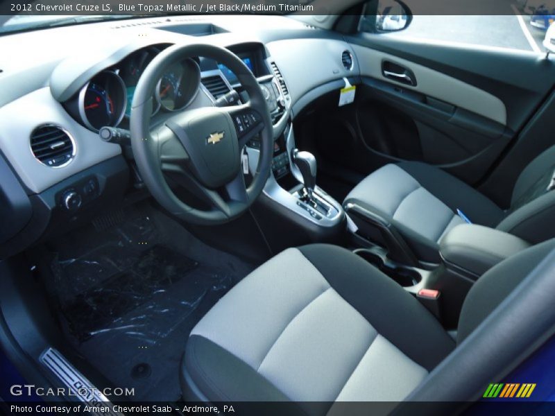 Blue Topaz Metallic / Jet Black/Medium Titanium 2012 Chevrolet Cruze LS