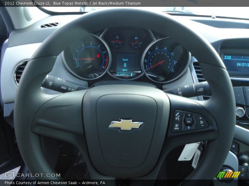 Blue Topaz Metallic / Jet Black/Medium Titanium 2012 Chevrolet Cruze LS