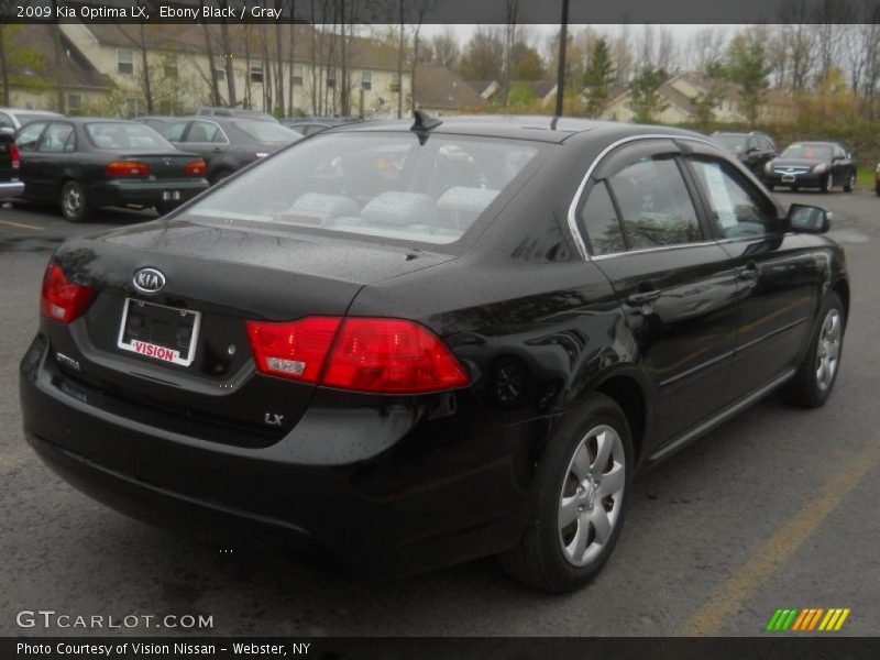 Ebony Black / Gray 2009 Kia Optima LX