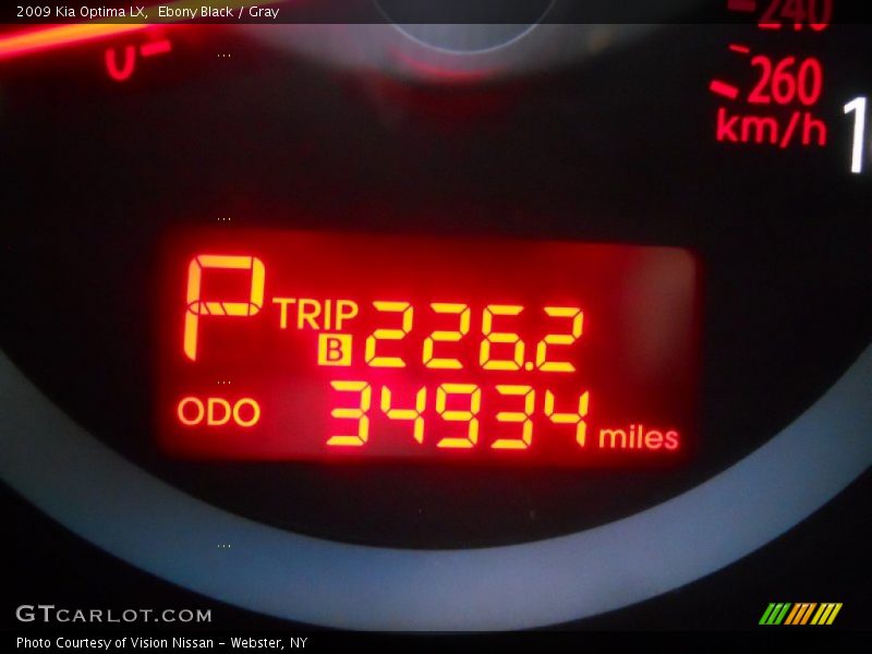 Ebony Black / Gray 2009 Kia Optima LX