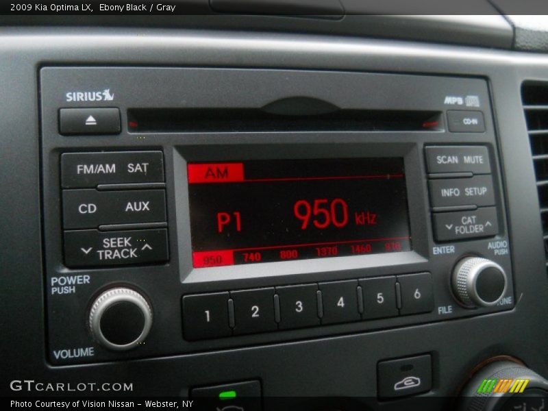 Ebony Black / Gray 2009 Kia Optima LX