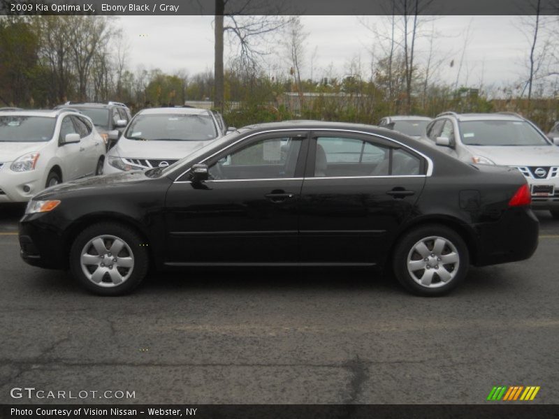 Ebony Black / Gray 2009 Kia Optima LX