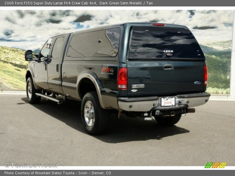 Dark Green Satin Metallic / Tan 2006 Ford F350 Super Duty Lariat FX4 Crew Cab 4x4