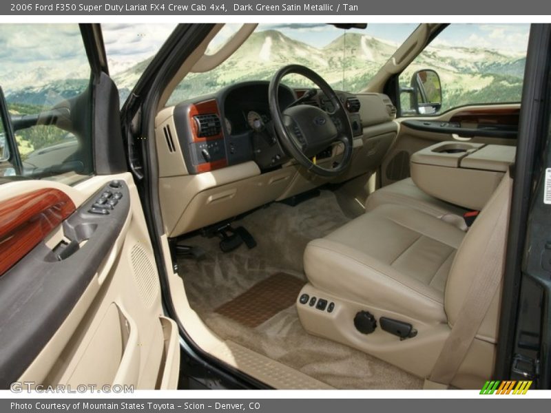 Dark Green Satin Metallic / Tan 2006 Ford F350 Super Duty Lariat FX4 Crew Cab 4x4