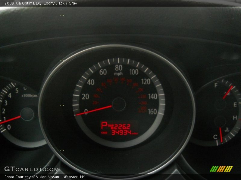 Ebony Black / Gray 2009 Kia Optima LX