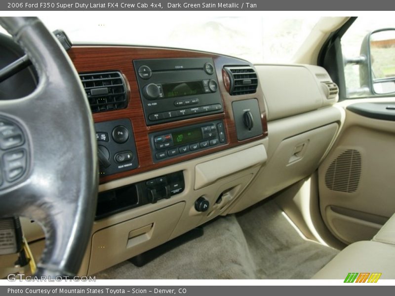 Dark Green Satin Metallic / Tan 2006 Ford F350 Super Duty Lariat FX4 Crew Cab 4x4