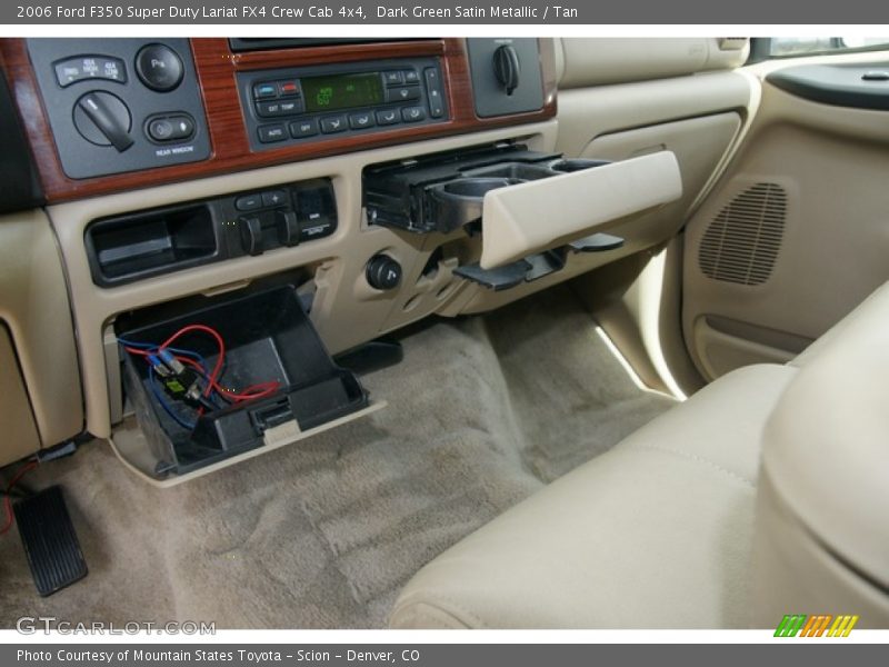 Dark Green Satin Metallic / Tan 2006 Ford F350 Super Duty Lariat FX4 Crew Cab 4x4