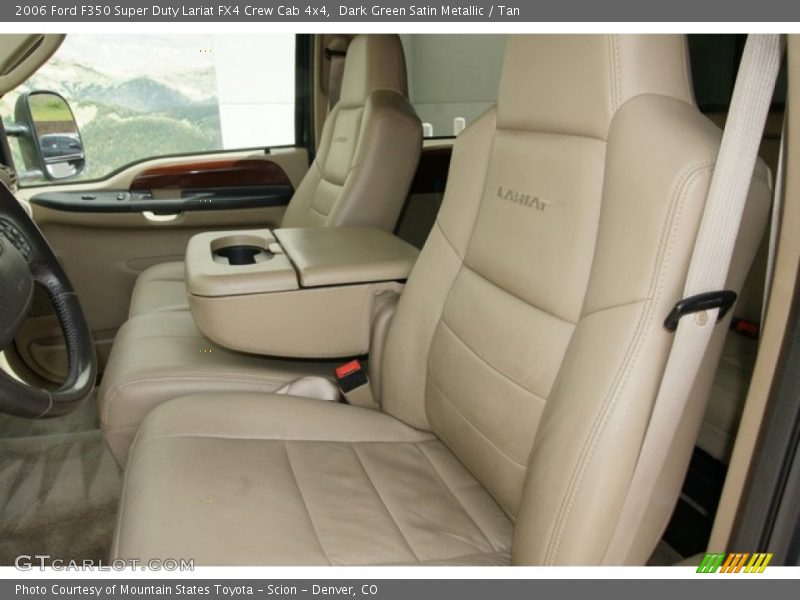 Dark Green Satin Metallic / Tan 2006 Ford F350 Super Duty Lariat FX4 Crew Cab 4x4