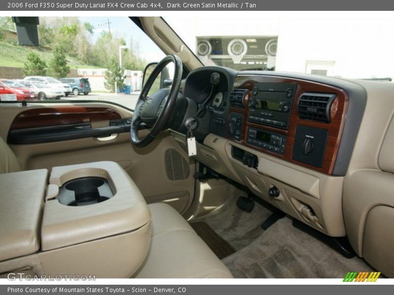 Dark Green Satin Metallic / Tan 2006 Ford F350 Super Duty Lariat FX4 Crew Cab 4x4