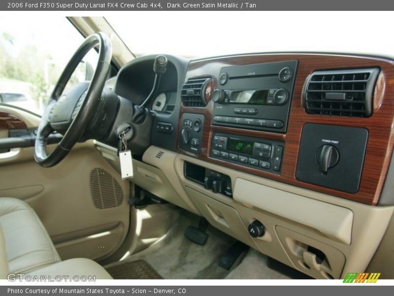 Dark Green Satin Metallic / Tan 2006 Ford F350 Super Duty Lariat FX4 Crew Cab 4x4