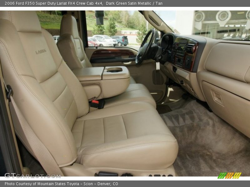 Dark Green Satin Metallic / Tan 2006 Ford F350 Super Duty Lariat FX4 Crew Cab 4x4