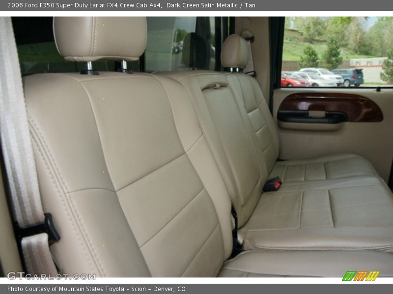 Dark Green Satin Metallic / Tan 2006 Ford F350 Super Duty Lariat FX4 Crew Cab 4x4