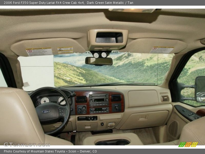 Dark Green Satin Metallic / Tan 2006 Ford F350 Super Duty Lariat FX4 Crew Cab 4x4