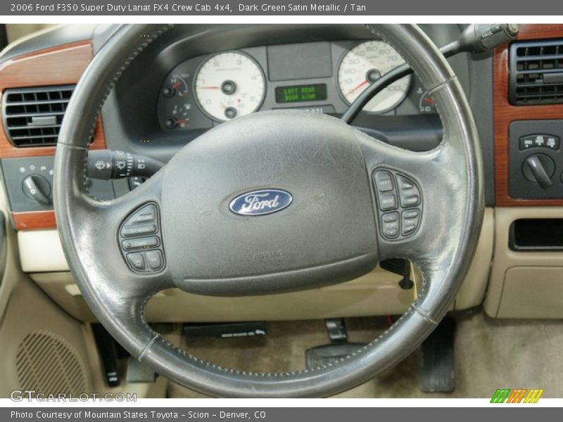 Dark Green Satin Metallic / Tan 2006 Ford F350 Super Duty Lariat FX4 Crew Cab 4x4