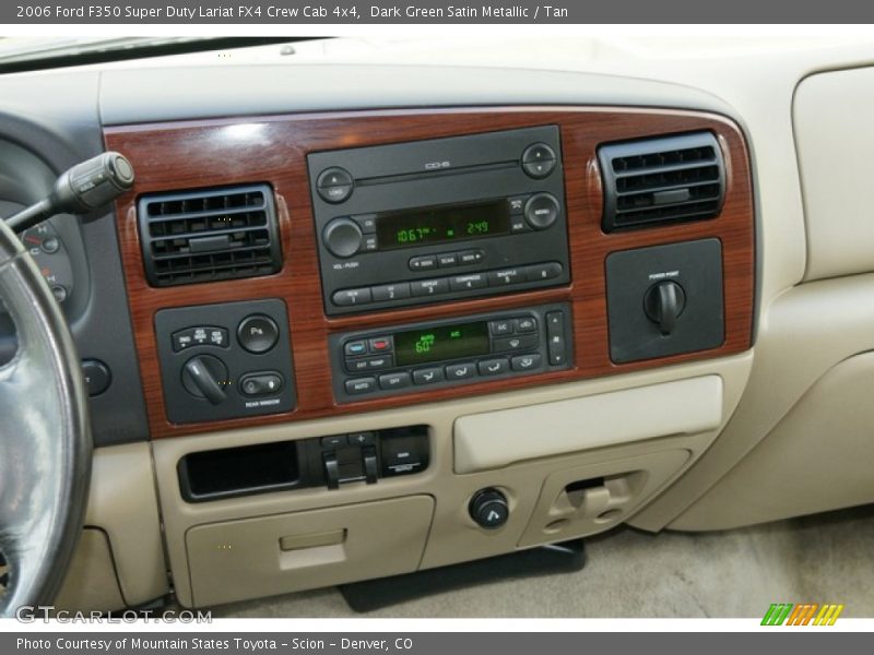 Dark Green Satin Metallic / Tan 2006 Ford F350 Super Duty Lariat FX4 Crew Cab 4x4
