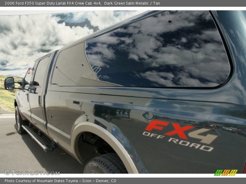 Dark Green Satin Metallic / Tan 2006 Ford F350 Super Duty Lariat FX4 Crew Cab 4x4
