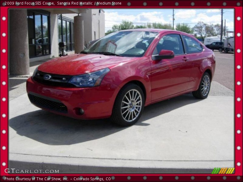 Sangria Red Metallic / Medium Stone 2009 Ford Focus SES Coupe