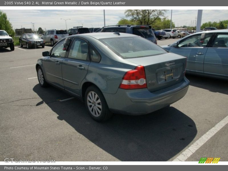 Mistral Green Metallic / Dark Beige/Quartz Leather 2005 Volvo S40 2.4i