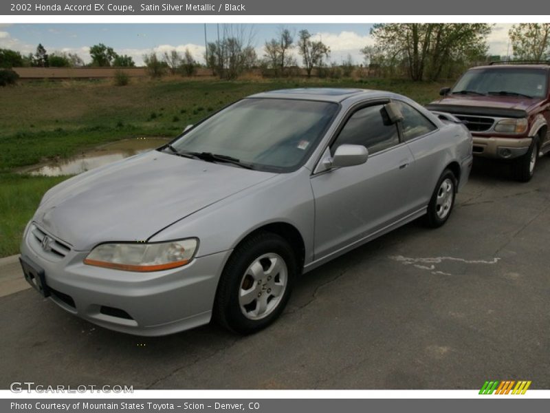 Satin Silver Metallic / Black 2002 Honda Accord EX Coupe