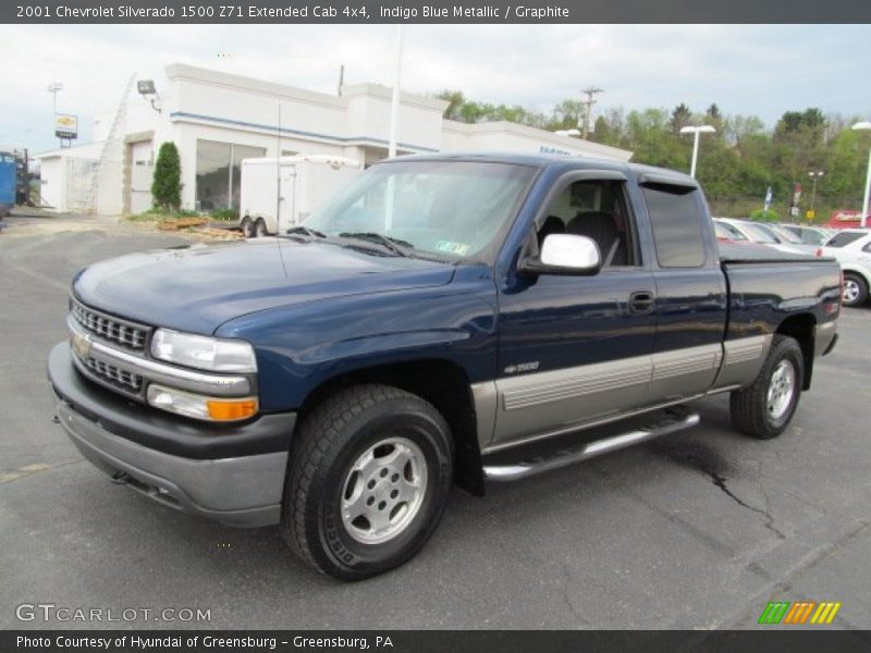 Indigo Blue Metallic / Graphite 2001 Chevrolet Silverado 1500 Z71 Extended Cab 4x4