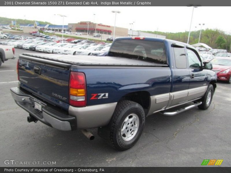 Indigo Blue Metallic / Graphite 2001 Chevrolet Silverado 1500 Z71 Extended Cab 4x4