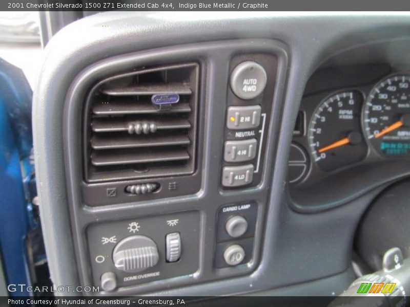 Indigo Blue Metallic / Graphite 2001 Chevrolet Silverado 1500 Z71 Extended Cab 4x4
