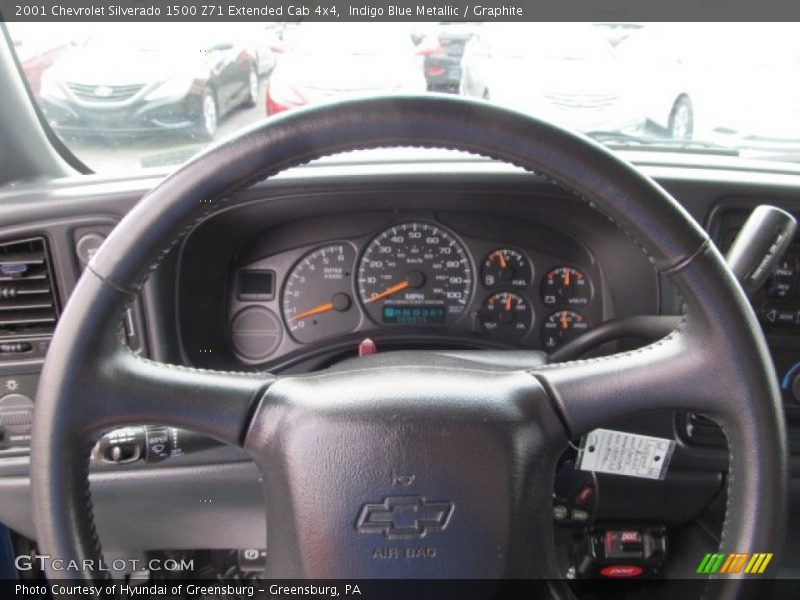 Indigo Blue Metallic / Graphite 2001 Chevrolet Silverado 1500 Z71 Extended Cab 4x4