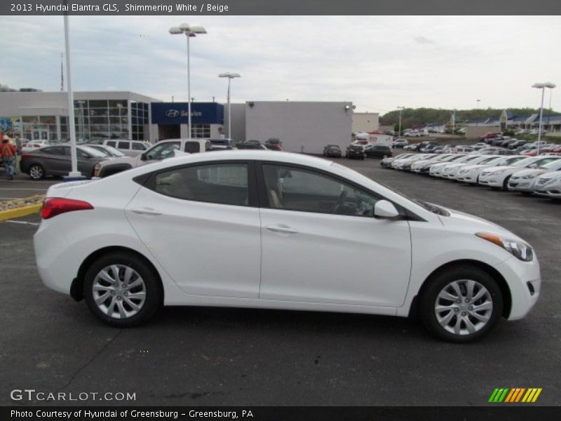Shimmering White / Beige 2013 Hyundai Elantra GLS