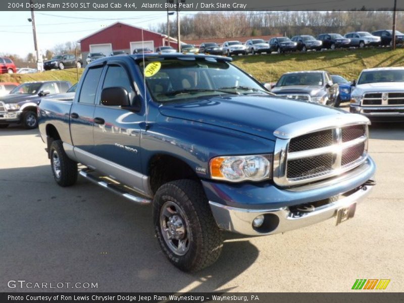 Atlantic Blue Pearl / Dark Slate Gray 2004 Dodge Ram 2500 SLT Quad Cab 4x4