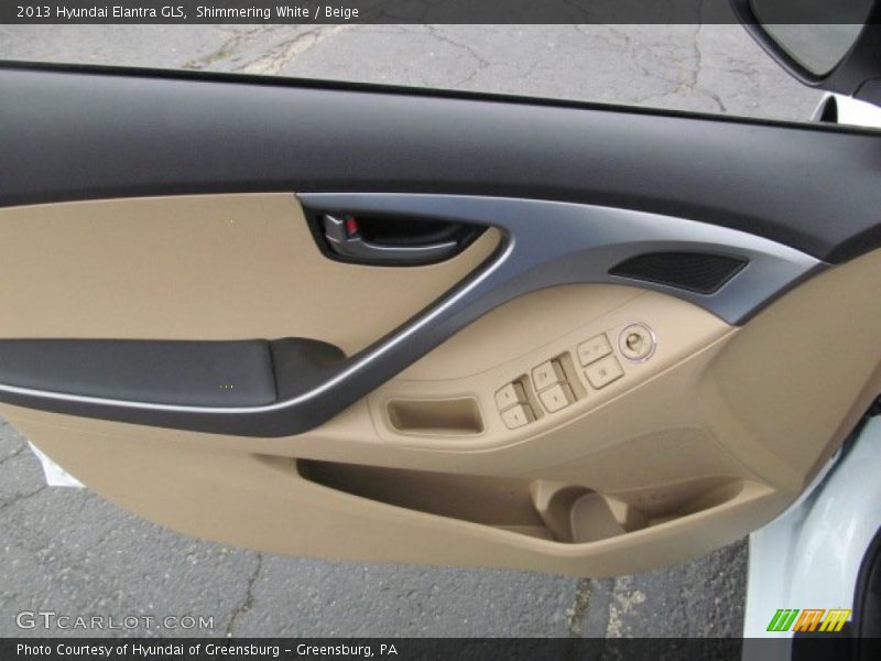 Shimmering White / Beige 2013 Hyundai Elantra GLS