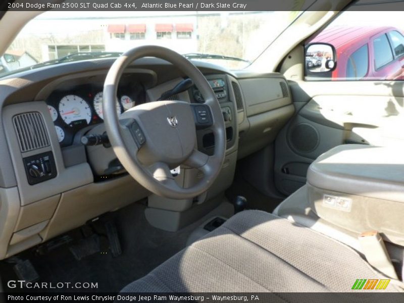 Atlantic Blue Pearl / Dark Slate Gray 2004 Dodge Ram 2500 SLT Quad Cab 4x4