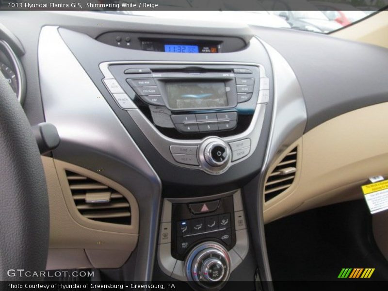 Shimmering White / Beige 2013 Hyundai Elantra GLS