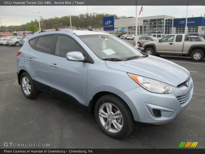 Aurora Blue / Taupe 2012 Hyundai Tucson GLS AWD