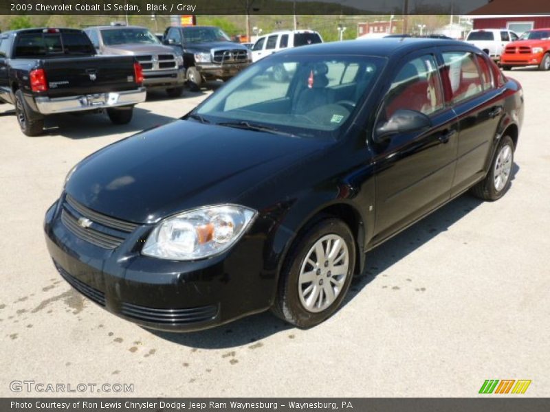 Black / Gray 2009 Chevrolet Cobalt LS Sedan