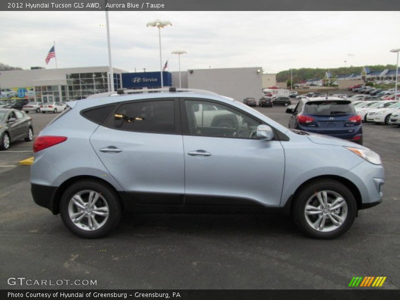 Aurora Blue / Taupe 2012 Hyundai Tucson GLS AWD