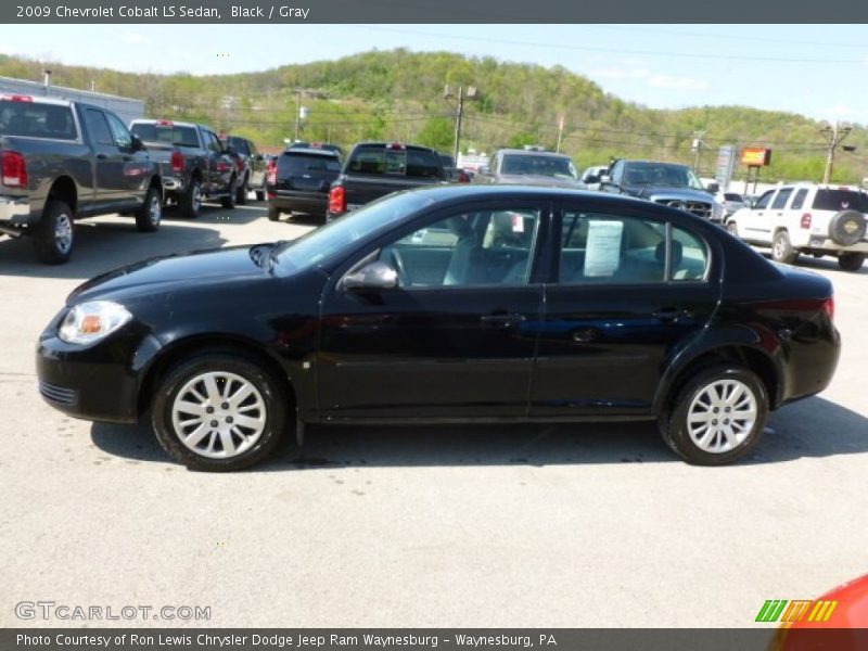 Black / Gray 2009 Chevrolet Cobalt LS Sedan