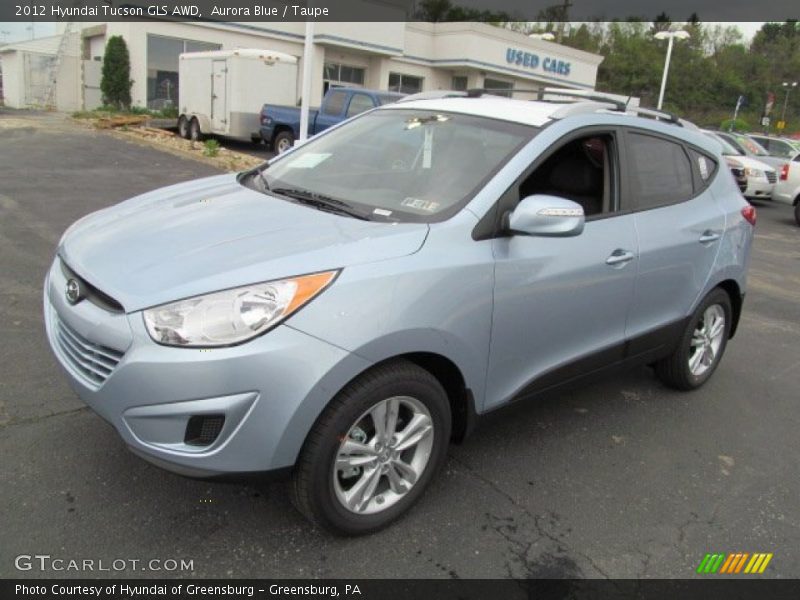 Aurora Blue / Taupe 2012 Hyundai Tucson GLS AWD