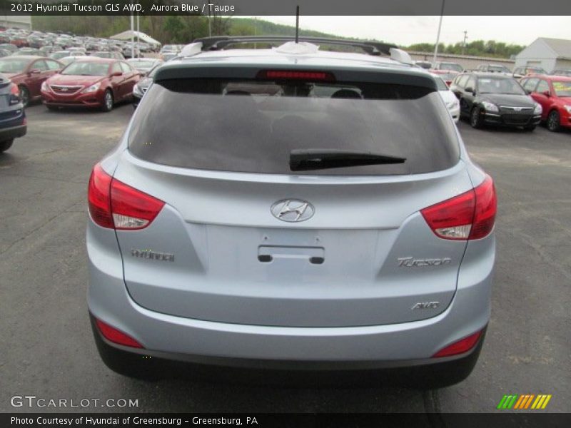Aurora Blue / Taupe 2012 Hyundai Tucson GLS AWD