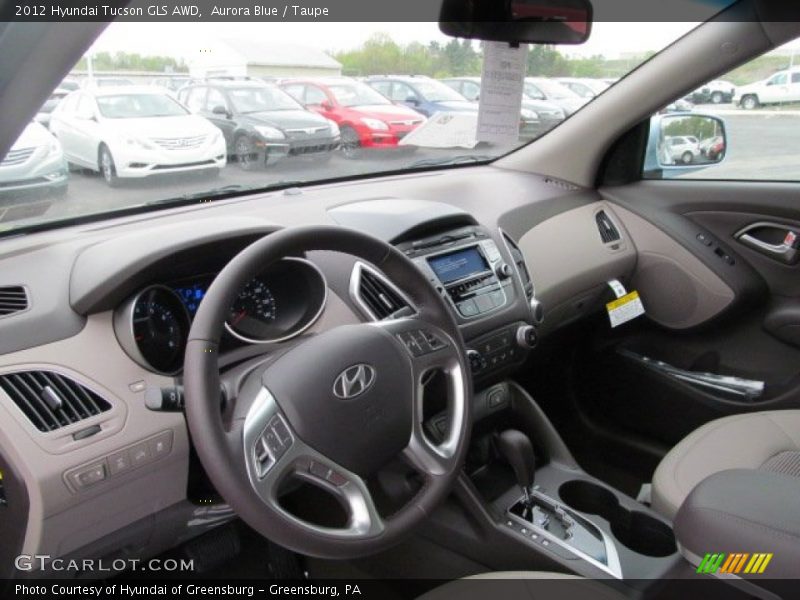 Aurora Blue / Taupe 2012 Hyundai Tucson GLS AWD