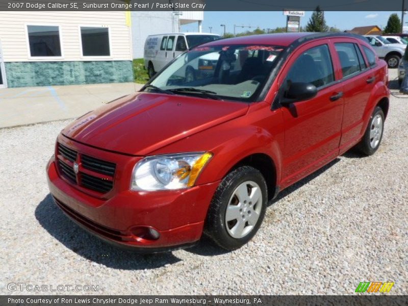 Sunburst Orange Pearl / Pastel Slate Gray 2007 Dodge Caliber SE