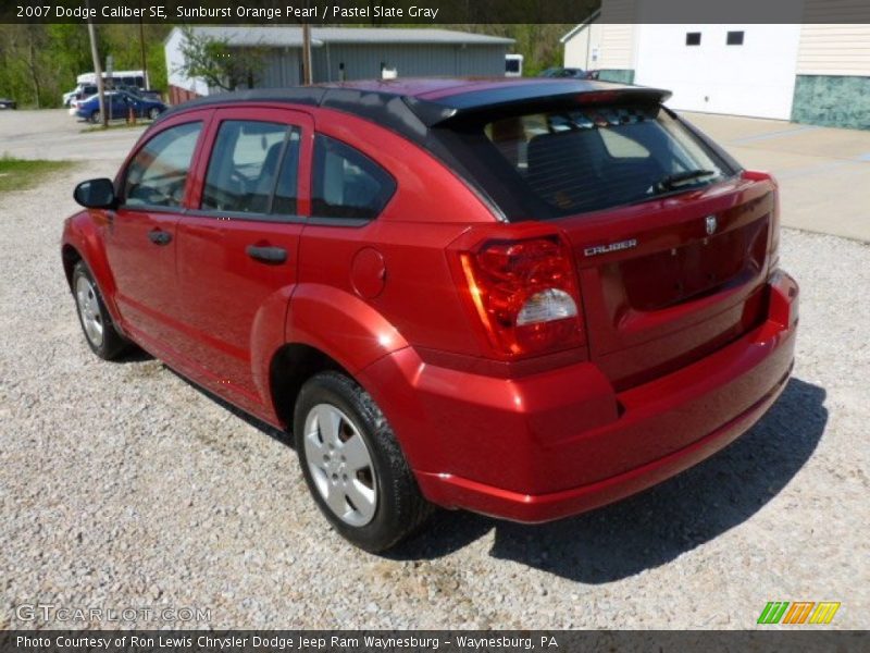 Sunburst Orange Pearl / Pastel Slate Gray 2007 Dodge Caliber SE