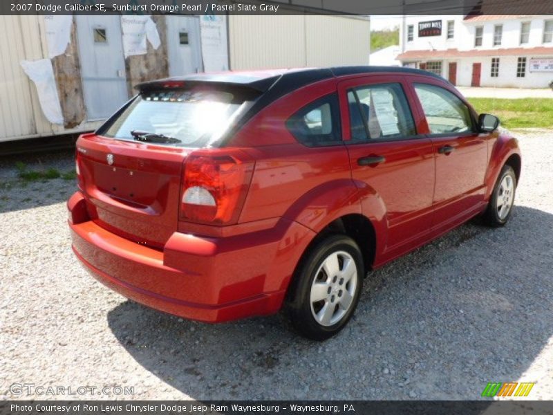 Sunburst Orange Pearl / Pastel Slate Gray 2007 Dodge Caliber SE