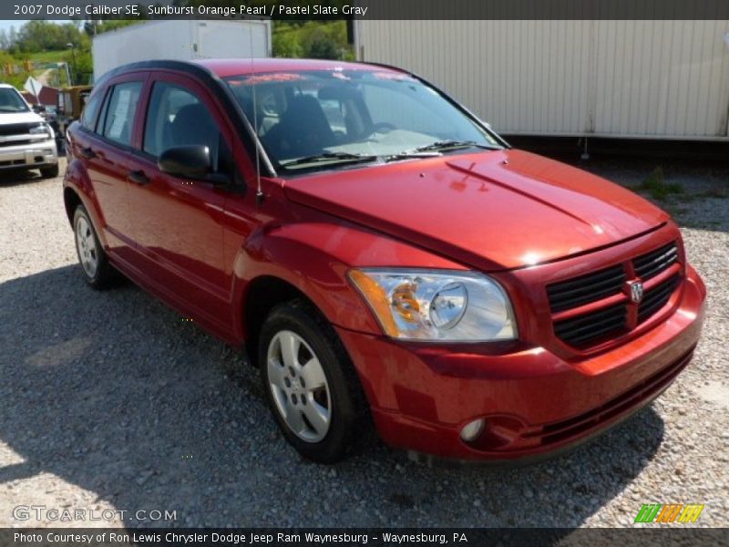 Sunburst Orange Pearl / Pastel Slate Gray 2007 Dodge Caliber SE