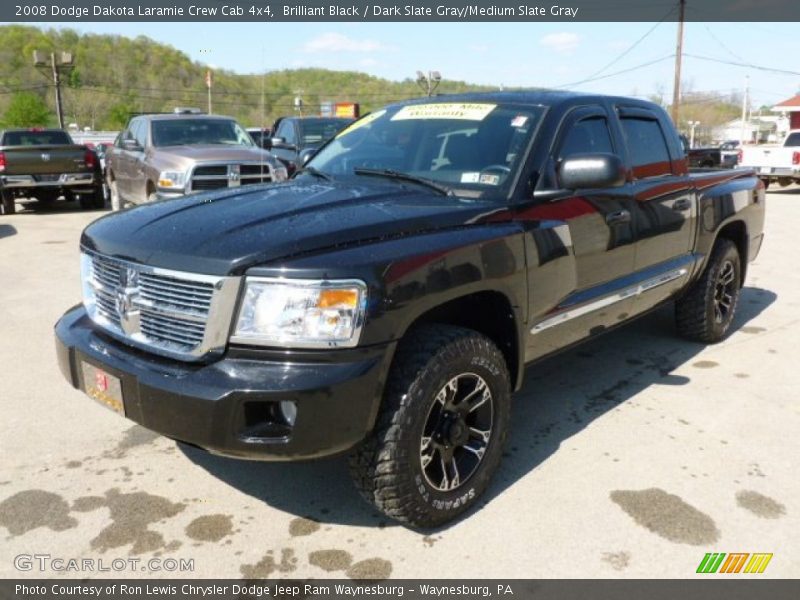 Brilliant Black / Dark Slate Gray/Medium Slate Gray 2008 Dodge Dakota Laramie Crew Cab 4x4